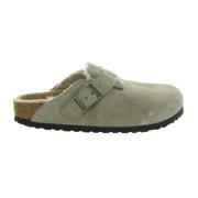 Shearling Damessandalen Boston Stijl Birkenstock , Gray , Dames