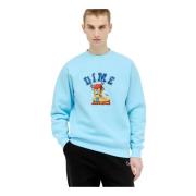 Grafisch Logo Crewneck Sweatshirt Katoen Fleece Dime Mtl , Blue , Here...