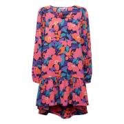 Bloemenprint Jurk Boven Knielengte b.young , Multicolor , Dames