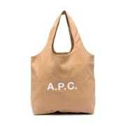 Tote Bag met Rits A.p.c. , Beige , Dames