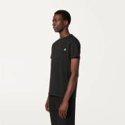 Casual T-shirt voor mannen K-Way , Black , Heren