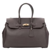 Donkerbruine Satchel Handtas voor Vrouwen gemaakt van Premium Italiaan...