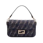 Blauwe Monogram Chenille Tas Fendi , Blue , Dames