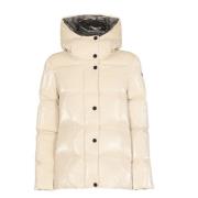 Beige Gewatteerde Jas met Capuchon RRD , Beige , Dames