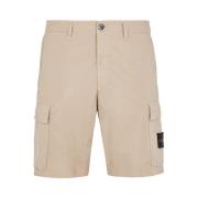 Cargo Bermuda Shorts in Licht Katoen Stone Island , Beige , Heren