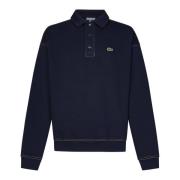 Blauwe Sweatshirt Aw24 Stijlvolle Casual Mode Lacoste , Blue , Heren