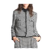 Houndstooth Jas Pennyblack , Gray , Dames