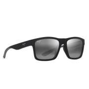 The Flats Zonnebril Zwart/Grijs Gespiegeld Maui Jim , Black , Heren