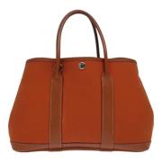 Pre-owned Canvas handbags Hermès Vintage , Brown , Dames