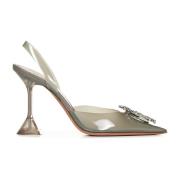 Slingback Kristal Pumps Amina Muaddi , Gray , Dames