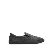 Zwarte Leren Sneakers Stijlvol Ontwerp Bottega Veneta , Black , Heren