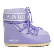 Lage Sneeuwlaarzen Koord Veters Effen Moon Boot , Purple , Dames