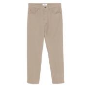 Beige Katoenmix Denim Jeans Lardini , Gray , Heren