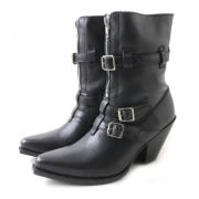 Pre-owned Leather boots Celine Vintage , Black , Dames