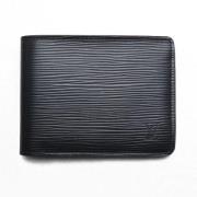 Pre-owned Leather wallets Louis Vuitton Vintage , Black , Heren