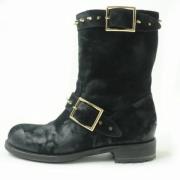 Pre-owned Leather boots Jimmy Choo Pre-owned , Black , Dames