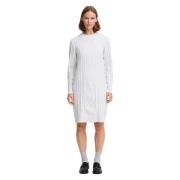 Gedraaide V-hals Trui Jurk b.young , White , Dames