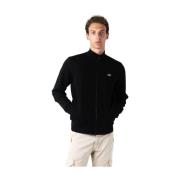 Heren Tracktop met rits in zwart Lacoste , Black , Heren