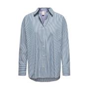 Elegante Lange Mouw Shirt Only , Blue , Dames