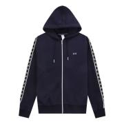 Blauwe Hoodie Met Rits Sun68 , Blue , Heren