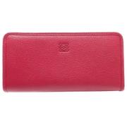 Pre-owned Leather wallets Loewe Pre-owned , Red , Dames