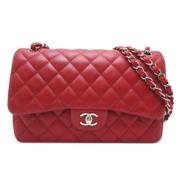 Pre-owned Leather chanel-bags Chanel Vintage , Red , Dames