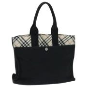 Pre-owned Canvas handbags Burberry Vintage , Black , Dames