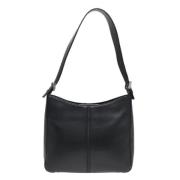 Pre-owned Leather shoulder-bags Burberry Vintage , Black , Dames