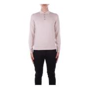 Logo Front Button Polo Shirt Alpha Studio , Pink , Heren