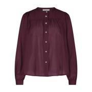 Voile Blouse Lange Mouw Meggie By-Bar , Purple , Dames