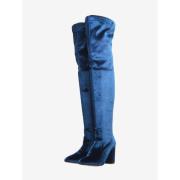 Pre-owned Velvet boots Aquazzura Pre-owned , Blue , Dames