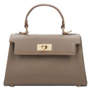 Bruine Satchel Handtas gemaakt van Premium Italiaans Echt Leer Estro ,...