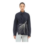 Kristal Poplin Shirt Dries Van Noten , Blue , Dames