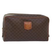 Pre-owned Leather clutches Celine Vintage , Brown , Dames