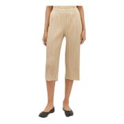 Wijde Plooiende Broek Issey Miyake , Beige , Dames