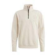 Geborsteld Terry Half Zip Pullover PME Legend , Beige , Heren