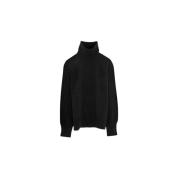 Kasjmier Coltrui Trui, Raglan Mouwen Tricot , Black , Heren