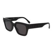 Vierkante acetaat zonnebril model Fe40078I Fendi , Black , Unisex