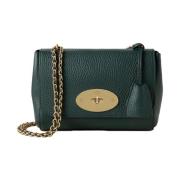 Elegante Lily Groene Leren Tas Mulberry , Green , Dames