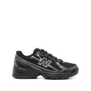 Zwarte Mesh Panel Sneakers New Balance , Black , Dames