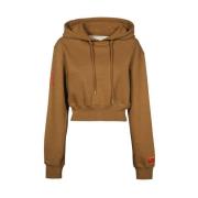 Katoenen hoodie met achterprint Heron Preston , Brown , Dames