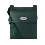 Klassieke Groene Leren Schoudertas Mulberry , Green , Dames