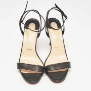 Pre-owned Leather sandals Christian Louboutin Pre-owned , Black , Dame...