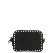 Zwarte Rockstud Schoudertas Valentino Garavani , Black , Dames