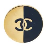 Pre-owned Metal brooches Chanel Vintage , Black , Dames