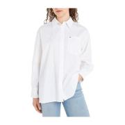 Relaxed Fit Wit Overhemd Essential Tommy Jeans , White , Dames