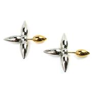 Pre-owned Metal earrings Louis Vuitton Vintage , Gray , Dames