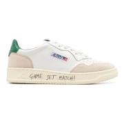 Witte Medalist Lage Sneakers met Graffiti-Style Zool Autry , White , H...