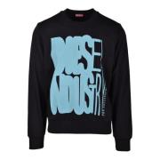 Katoenmix Sweatshirt Diesel , Black , Heren