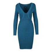 Elegante Jurk met Spandex Guess , Blue , Dames